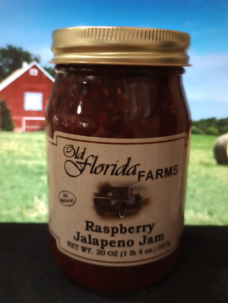 Jalepno Raspberry Jam Label Raspberry-Jalapeno Jam – Old Florida Farms